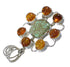 Authentic Sterling Silver Southwest #8 Turquoise And Amber Pendant QX74152